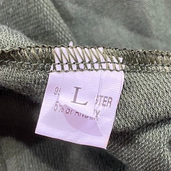 Distressed Military Green Tunic Top Dress with Pockets Large - Picture 5 of 12